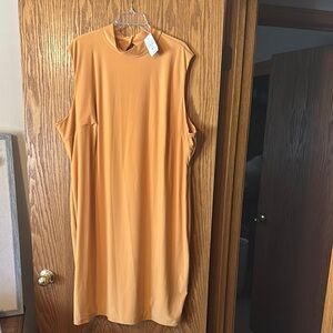 Ashley Stewart Yellow Sleeveless Sheath Dress